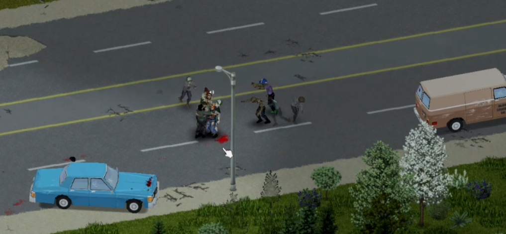 mosel wird genuesslich verspeisert und im brauen auto rechts flieht noanime vor dem grauen um sich zu retten. schreckenlich.